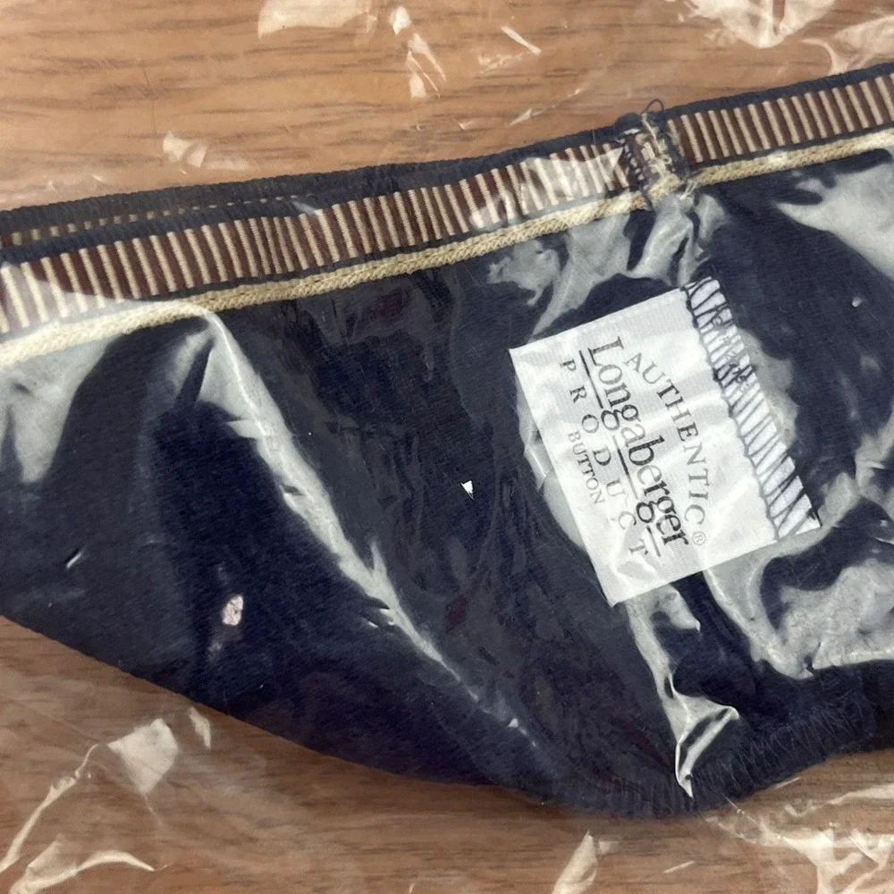 Longaberger Indigo Fabric Liner for Proudly American Button Basket NEW 20153144